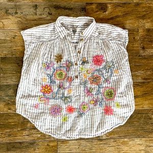 PILCRO embroidered summer blouse S